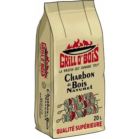 Charbon De Bois 20L Grill O'Bois 3 Charbon De Bois 20L Grill O'Bois