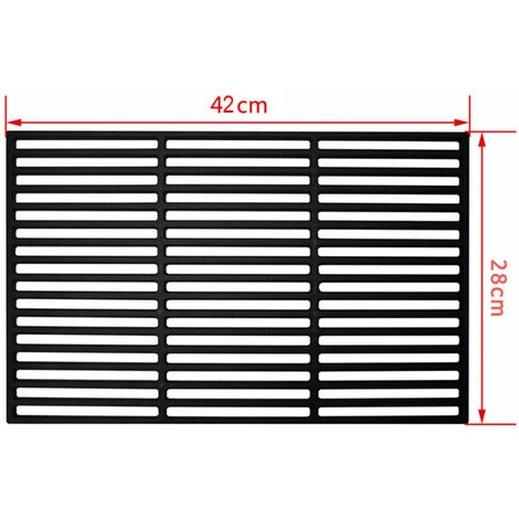 Randaco Grille Carrée Grille En Fonte Fixation Barbecue Grille De Barbecue Camping 42x28cm 5 Randaco Grille Carrée Grille En Fonte Fixation Barbecue Grille De Barbecue Camping 42x28cm – Image 3