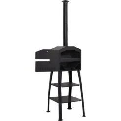 Four à Pizza D'extérieur Charbon De Bois 2 Pierres Réfractaires VidaXL -Jardin Calme Soldes Magasin 57912585 2