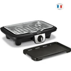 Tefal YY3818FB Easy Grill 2en1 Barbecue électrique De Table, Plaque Plancha Incluse, Puissant 2100 W, Jusqu'a 2 Fois Moins De…