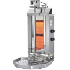 Machine À Kébab Döner Shawarma Rôtissoire À Gaz Commerciale Pro 5,6kW Inox Potis