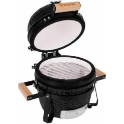 Barbecue Kamado 13 Pouces VONROC - Ø27 Cm De Surface De Cuisson, 25kg - à Charbon De Bois - Céramique - Modèle à Poser – Support, Thermomètre, Repose-assiette Et Couvercle Anti-pluie -Jardin Calme Soldes Magasin 59493732 3