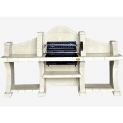 Barbecue Camargue En Pierre Reconstituée - 230 X 63 X 131 Cm