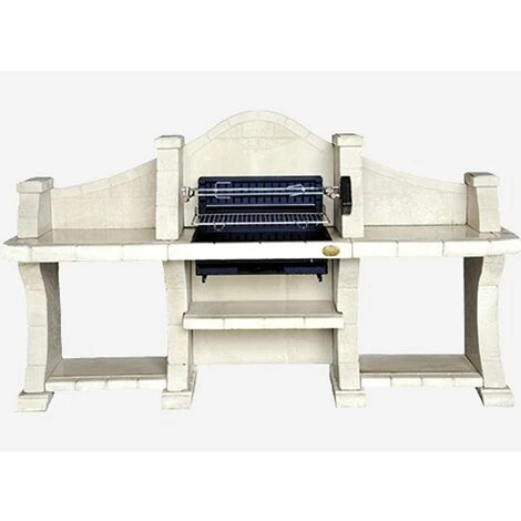 Barbecue Camargue En Pierre Reconstituée - 230 X 63 X 131 Cm 3 Barbecue Camargue En Pierre Reconstituée - 230 X 63 X 131 Cm