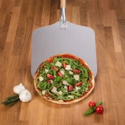 RHAFAYRE 12 Pouces Pelle A Pizza - Spatule Professionnelle Cuisson Authentique - Pelle Pizza Haute Qualité - Pelle à Pizza Aluminium Et Bois -Jardin Calme Soldes Magasin 62769503 4