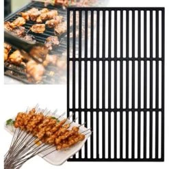 SWANEW Grille Carrée Grille En Fonte Fixation Barbecue Grille De Barbecue Camping 60x40cm -Jardin Calme Soldes Magasin 63735914 4