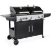 Barbecue 2 En 1 Gaz Et Charbon - Marsac Noir - 3 Brûleurs Dont 1 Feu Latéral. Grilles En Fonte. Thermomètres 1 Barbecue 2 En 1 Gaz Et Charbon - Marsac Noir - 3 Brûleurs Dont 1 Feu Latéral. Grilles En Fonte. Thermomètres -Jardin Calme Soldes Magasin 6414988 1
