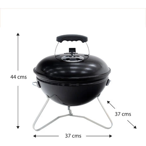 Barbecue De Table Au Charbon De Bois Kekai Tahoe 37x37x44 Cm Verrou De Couvercle Avec Système De Transport Couleur Noir 6 Barbecue De Table Au Charbon De Bois Kekai Tahoe 37x37x44 Cm Verrou De Couvercle Avec Système De Transport Couleur Noir – Image 4