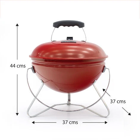 Barbecue De Table Au Charbon De Bois Kekai Tahoe 37x37x44 Cm Verrou De Couvercle Avec Système De Transport Couleur Rouge 6 Barbecue De Table Au Charbon De Bois Kekai Tahoe 37x37x44 Cm Verrou De Couvercle Avec Système De Transport Couleur Rouge – Image 4