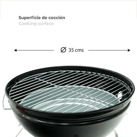 Barbecue De Table Portable Charbon De Bois Kekai Tahoe 37x37x44 Cm Couvercle Avec Système De Transport Et Verrou Orange 5 Barbecue De Table Portable Charbon De Bois Kekai Tahoe 37x37x44 Cm Couvercle Avec Système De Transport Et Verrou Orange – Image 3