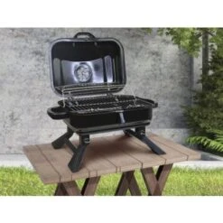 Barbecue Portable De Jardin En Acier Noir 10 Barbecue Portable De Jardin En Acier Noir -Jardin Calme Soldes Magasin 71262512 4