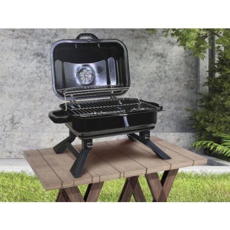 Barbecue Portable De Jardin En Acier Noir 6 Barbecue Portable De Jardin En Acier Noir – Image 4