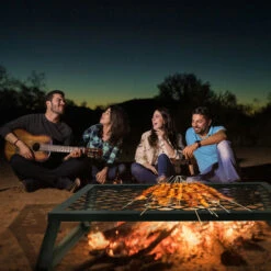 Grille De Feu De Camp Pliante Grille Portative De Feux De Camp Grille De Barbecue Pour La Cuisine Extérieure, Le Camping, Le Pique Nique à Pied -Jardin Calme Soldes Magasin 71554539 2