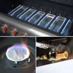 Barbecue Au Gaz - Bazin 6 Gris Anthracite - Cuisine Extérieure 7 Brûleurs Dont 1 Feu Latéral Avec Tablettes Et Thermomètre, Rangement, Roues 11 Barbecue Au Gaz - Bazin 6 Gris Anthracite - Cuisine Extérieure 7 Brûleurs Dont 1 Feu Latéral Avec Tablettes Et Thermomètre, Rangement, Roues -Jardin Calme Soldes Magasin 7353650 5