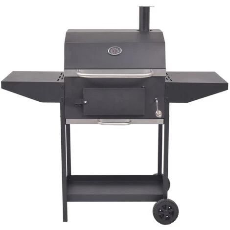 Barbecue Au Charbon De Bois Avec étagère Inférieure Noir VidaXL 5 Barbecue Au Charbon De Bois Avec étagère Inférieure Noir VidaXL – Image 3