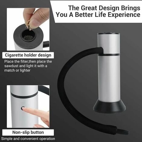 GP Fumeur Portable Infusion Fumée Fraîche Pour Améliorer Le Goût Smoke Fumeur Pistolet à Viande Fumeur Pistolet Portatif Avec Des Copeaux De Bois Pour La Nourriture, La Viande, Les Fromages 5 GP Fumeur Portable Infusion Fumée Fraîche Pour Améliorer Le Goût Smoke Fumeur Pistolet à Viande Fumeur Pistolet Portatif Avec Des Copeaux De Bois Pour La Nourriture, La Viande, Les Fromages – Image 3