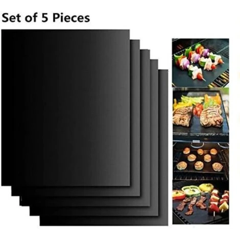 Tapis De Cuisson Pour Griller 40 X 33 Cm Noir 5pcs FUIENKO 3 Tapis De Cuisson Pour Griller 40 X 33 Cm Noir 5pcs FUIENKO