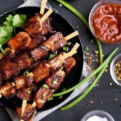 Lot De 250 Bâtonnets Plats Pour Viande Et Légumes, Bambou, 30 Cm De Long -Jardin Calme Soldes Magasin 76904448 2