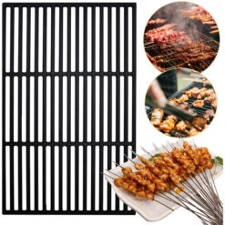 Hengda Grille De Barbecue Carrée En Fonte émaillée 60x40cm Pour Barbecue à Gaz Grille De Cuisson