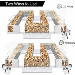 Générateur De Fumée Froide En Acier Inoxydable Pour Fumoir Professionelle, Boîte De Fumoir De Granule Fumage Viande Poisson Barbecue Légumes, BBQ, Avec Brosse De Nettoyage Et Crochets(M) 9 Générateur De Fumée Froide En Acier Inoxydable Pour Fumoir Professionelle, Boîte De Fumoir De Granule Fumage Viande Poisson Barbecue Légumes, BBQ, Avec Brosse De Nettoyage Et Crochets(M) -Jardin Calme Soldes Magasin 78950092 3