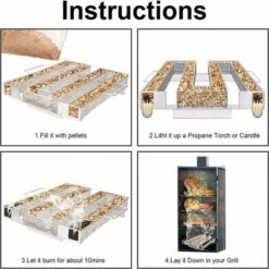 Générateur De Fumée Froide En Acier Inoxydable Pour Fumoir Professionelle, Boîte De Fumoir De Granule Fumage Viande Poisson Barbecue Légumes, BBQ, Avec Brosse De Nettoyage Et Crochets(M) 10 Générateur De Fumée Froide En Acier Inoxydable Pour Fumoir Professionelle, Boîte De Fumoir De Granule Fumage Viande Poisson Barbecue Légumes, BBQ, Avec Brosse De Nettoyage Et Crochets(M) -Jardin Calme Soldes Magasin 78950092 4