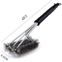 Brosse Barbecue, Brosse Nettoyage Barbecue Avec Grattoir, 18 Pouces De Long, Poils Acier Inoxydable, Pour Gaz, Charbon De Bois, électricité Et Grille à Billes -Jardin Calme Soldes Magasin 80441156 2