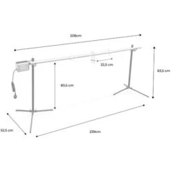 Rôtissoire électrique En Acier Inoxydable L239xP52.5xH83.5 -Jardin Calme Soldes Magasin 81315398 5