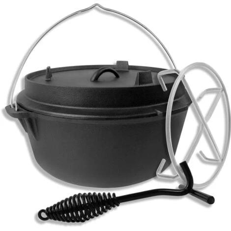 Froadp Four Néerlandais, Dutch Oven Set, Pour L'intérieur Et Le Plein Air Camping BBQ (9,0L) 3 Froadp Four Néerlandais, Dutch Oven Set, Pour L'intérieur Et Le Plein Air Camping BBQ (9,0L)