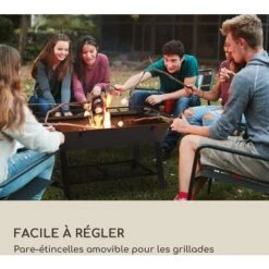 Rôtissoire Barbecue - Klarstein Milos Alto - Rangement à Bois - Brochette De Rôtisserie Manuelle - Housse De Pluie - Noir -Jardin Calme Soldes Magasin 82811659 4