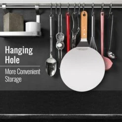 Bol à Pizza En Inox Avec Manche En Bois, Pelle à Pizza Pour Pierre à Pizza, Pelle à Pain, Bol à Gâteau, Bol à Pizza -Jardin Calme Soldes Magasin 83755132 4