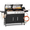 Klarstein Barbecue Gaz Camping Avec 5 Brûleurs à Gaz, Plancha Au Gaz De 13700W, Gril à Gaz En Acier Inoxydable, BBQ Feu A Gaz, Plancha Gaz Inox, Cuisinière Extérieure Camping Gaz Propane, Thermomètre -Jardin Calme Soldes Magasin 84159480 1