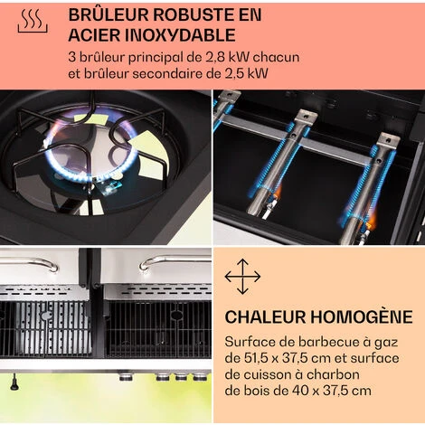 Klarstein Barbecue Gaz Camping Avec 4 Brûleurs à Gaz, Plancha Au Gaz De 10900W, Gril à Gaz En Acier Inoxydable, BBQ Feu A Gaz, Plancha Gaz Inox, Cuisinière Extérieure Camping Gaz Propane, Thermomètre 7 Klarstein Barbecue Gaz Camping Avec 4 Brûleurs à Gaz, Plancha Au Gaz De 10900W, Gril à Gaz En Acier Inoxydable, BBQ Feu A Gaz, Plancha Gaz Inox, Cuisinière Extérieure Camping Gaz Propane, Thermomètre – Image 5