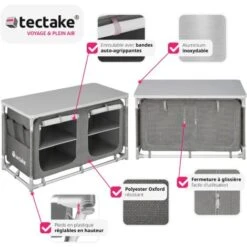 Meuble De Camping 2 Compartiments 4 étagères - Meuble De Rangement Cuisine, Cuisine De Camping, Equipement Camping 9 Meuble De Camping 2 Compartiments 4 étagères - Meuble De Rangement Cuisine, Cuisine De Camping, Equipement Camping -Jardin Calme Soldes Magasin 8447411 3