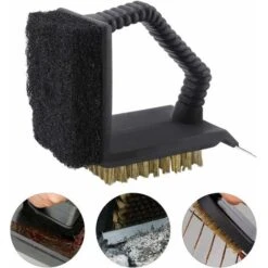 Promotion, AGILITY Brosse De Barbecue Pour Le Nettoyage Du Gril - Brosse De Nettoyage Pour Barbecue En Acier Inoxydable Durable 3-en-1 Multifonctionnelle -Jardin Calme Soldes Magasin 86457913 5