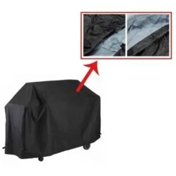 None Housse De Barbecue Imperméable Protection Anti-UV / Anti-Humidité Pour Barbecues Extérieurs 145x61x117cm