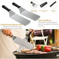 Ustensiles Pour Plancha 10 Pièces Spatule Pour Barbecue Acier Inoxydable Accessoire Plancha Kit Plancha Pour Teppanyaki 8 Ustensiles Pour Plancha 10 Pièces Spatule Pour Barbecue Acier Inoxydable Accessoire Plancha Kit Plancha Pour Teppanyaki -Jardin Calme Soldes Magasin 86602043 2