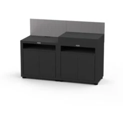 LE MARQUIER - CUISINE 2 ELEMENTS AVEC CREDENCES NOIR