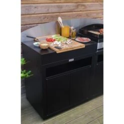 LE MARQUIER - CUISINE 2 ELEMENTS AVEC CREDENCES NOIR 8 LE MARQUIER - CUISINE 2 ELEMENTS AVEC CREDENCES NOIR -Jardin Calme Soldes Magasin 87087476 3