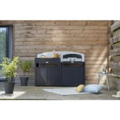 LE MARQUIER - CUISINE 2 ELEMENTS AVEC CREDENCES NOIR 9 LE MARQUIER - CUISINE 2 ELEMENTS AVEC CREDENCES NOIR -Jardin Calme Soldes Magasin 87087476 4