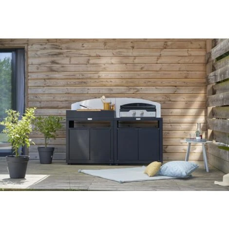 LE MARQUIER - CUISINE 2 ELEMENTS AVEC CREDENCES NOIR 6 LE MARQUIER - CUISINE 2 ELEMENTS AVEC CREDENCES NOIR – Image 4