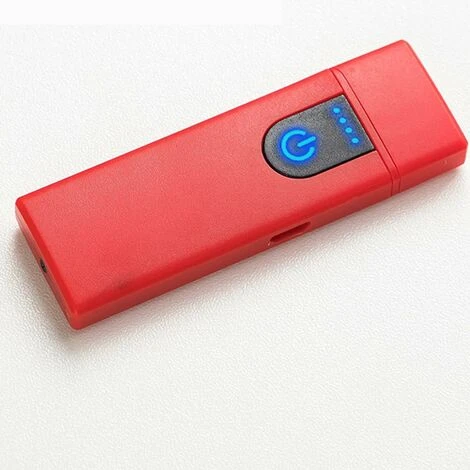 Briquet à Capteur Tactile Rechargeable USB Briquet électrique Coupe-vent Portable - Rouge 2 Briquet à Capteur Tactile Rechargeable USB Briquet électrique Coupe-vent Portable - Rouge