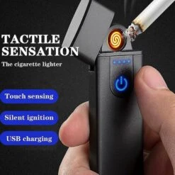 Briquet à Capteur Tactile Rechargeable USB Briquet électrique Coupe-vent Portable - Rouge 9 Briquet à Capteur Tactile Rechargeable USB Briquet électrique Coupe-vent Portable - Rouge -Jardin Calme Soldes Magasin 87838083 4