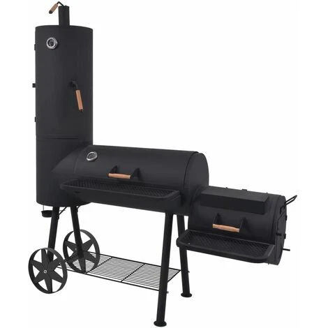 Barbecue Au Charbon De Bois Avec étagère Inférieure Noir XXL VidaXL 3 Barbecue Au Charbon De Bois Avec étagère Inférieure Noir XXL VidaXL
