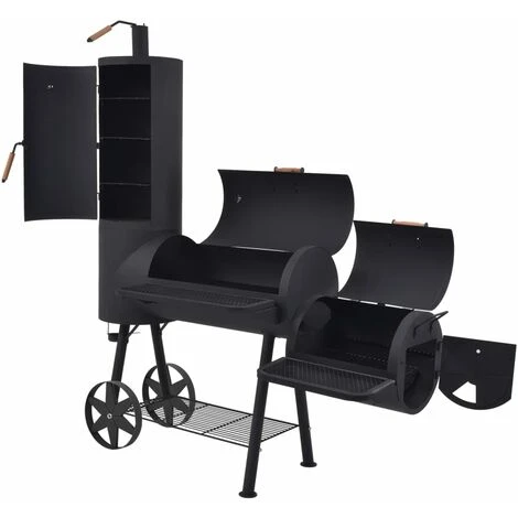 Barbecue Au Charbon De Bois Avec étagère Inférieure Noir XXL VidaXL 4 Barbecue Au Charbon De Bois Avec étagère Inférieure Noir XXL VidaXL – Image 2