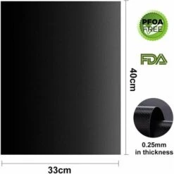 Set De 5 Tapis De Cuisson Tapis Bbq Barbecue Plaque Feuille De Cuisson Four 40 33Cm Pour Barbecue Gaz Charbon Électrique 100% Anti-Adhérent -Jardin Calme Soldes Magasin 88677516 2