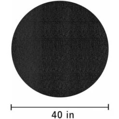 Tapis De Feu Feu Tapis Four Extérieur Brasier Tapis Isolant Noir Rond Ignifuge Rond 40 Pouces