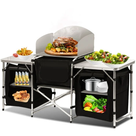Randaco Cuisine De Camping 3 Compartiments - Meuble De Rangement Cuisine, Meuble Camping, Equipement Camping 3 Randaco Cuisine De Camping 3 Compartiments - Meuble De Rangement Cuisine, Meuble Camping, Equipement Camping