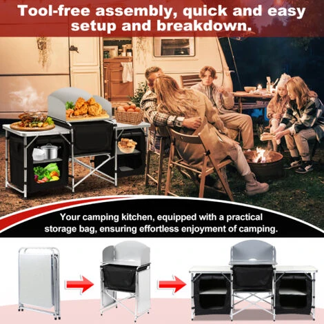 Randaco Cuisine De Camping 3 Compartiments - Meuble De Rangement Cuisine, Meuble Camping, Equipement Camping 6 Randaco Cuisine De Camping 3 Compartiments - Meuble De Rangement Cuisine, Meuble Camping, Equipement Camping – Image 4