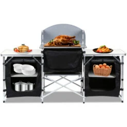 Randaco Cuisine De Camping 3 Compartiments - Meuble De Rangement Cuisine, Meuble Camping