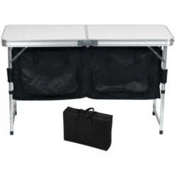 Randaco Cuisine De Camping 2 Compartiments 2 étagères - Meuble De Rangement Cuisine, Cuisine De Camping